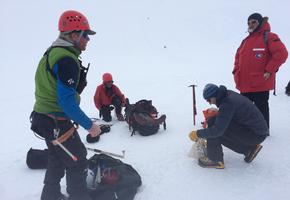 Glacier and crevasse training